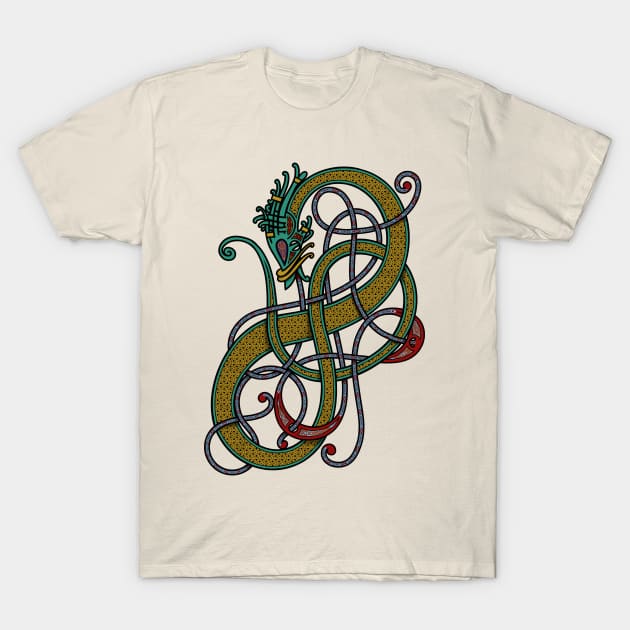 Celtic-Norse Dragon T-Shirt by Art of Arklin